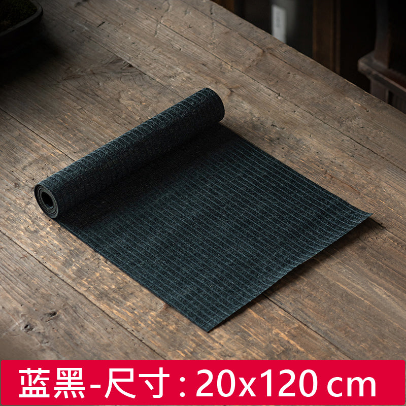 Japanese-style linen kung fu tea cloth, household tea table waterproof and thermal insulation pad, high-end zen tea ceremony tea flag weaving tea party