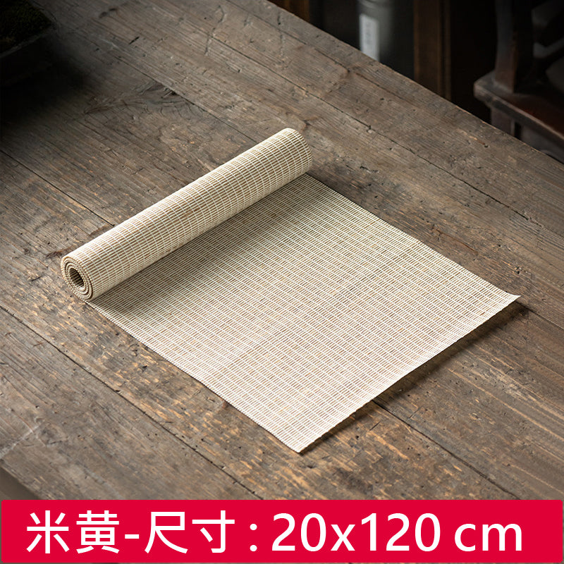 Japanese-style linen kung fu tea cloth, household tea table waterproof and thermal insulation pad, high-end zen tea ceremony tea flag weaving tea party