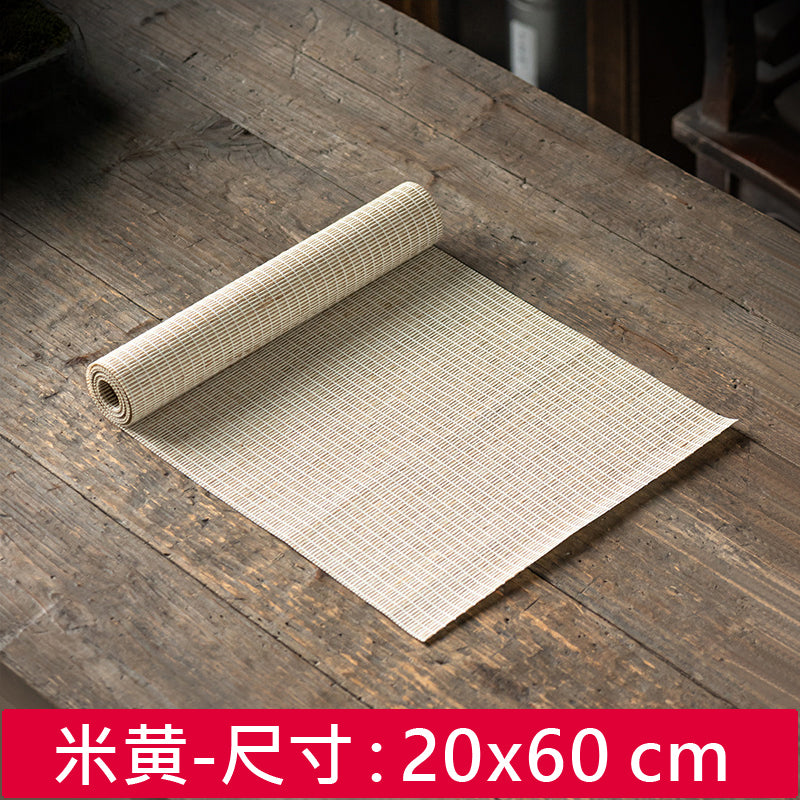 Japanese-style linen kung fu tea cloth, household tea table waterproof and thermal insulation pad, high-end zen tea ceremony tea flag weaving tea party