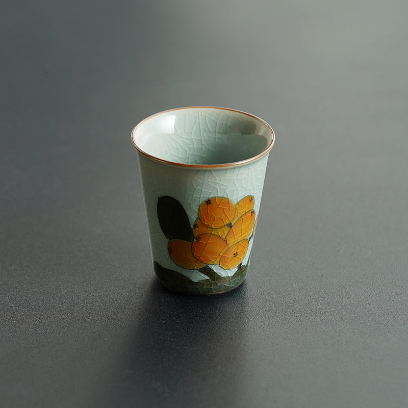 Hand painted loquat fragrant cup