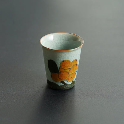 Hand painted loquat fragrant cup