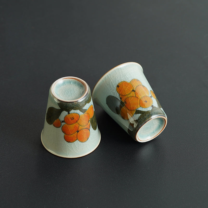 Hand painted loquat fragrant cup