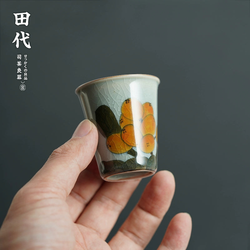Hand painted loquat fragrant cup