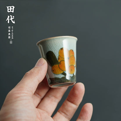 Hand painted loquat fragrant cup