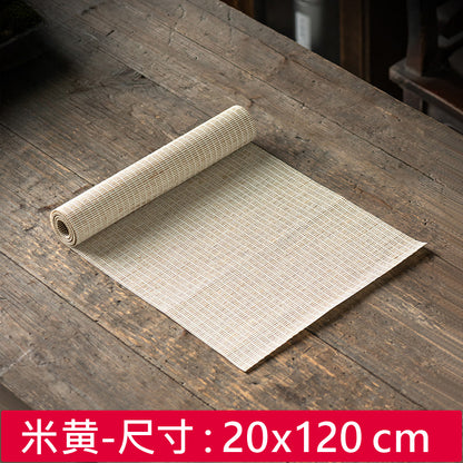 Japanese-style linen kung fu tea cloth, household tea table waterproof and thermal insulation pad, high-end zen tea ceremony tea flag weaving tea party