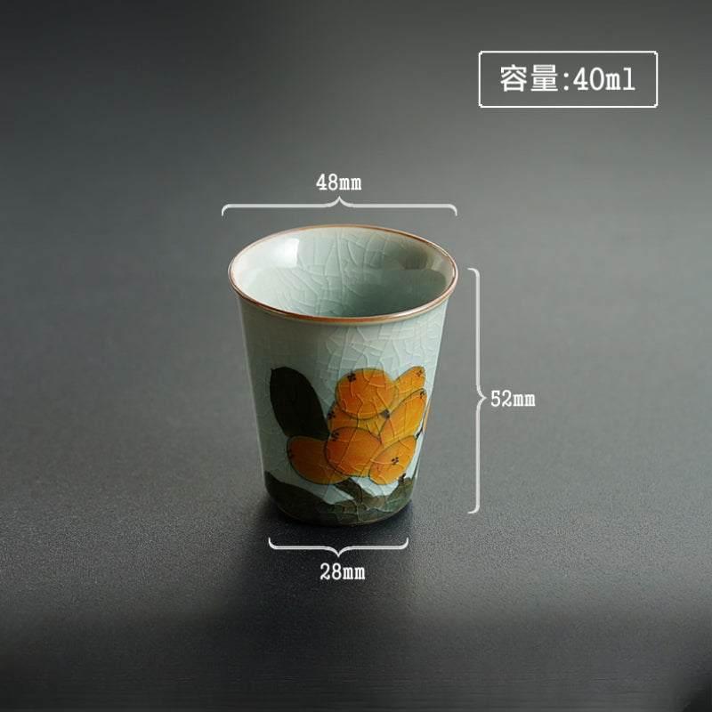 Hand painted loquat fragrant cup
