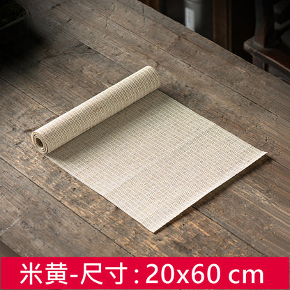 Japanese-style linen kung fu tea cloth, household tea table waterproof and thermal insulation pad, high-end zen tea ceremony tea flag weaving tea party